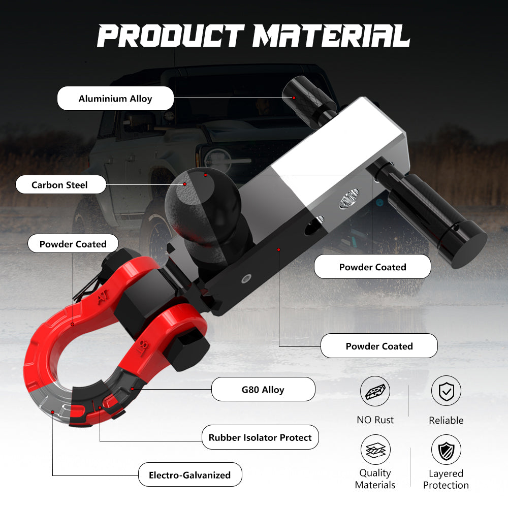 Shackle Hitch Receiver Kit (Front)